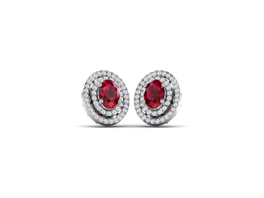 RUBY MAGIC DIAMOND EARRING - zivar.in