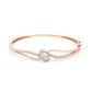 18K rose gold diamond bracelet with 66 round diamonds - zivar.in
