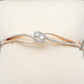 18K rose gold diamond bracelet with 66 round diamonds - zivar.in