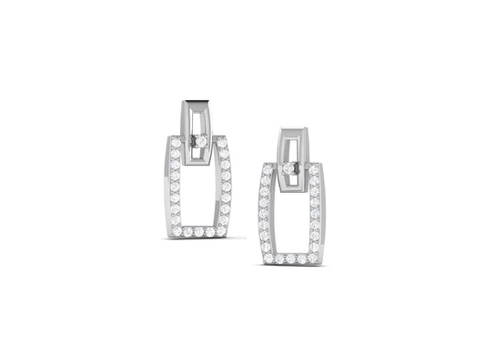 SUPER BRICK DIAMOND EARRING - zivar.co