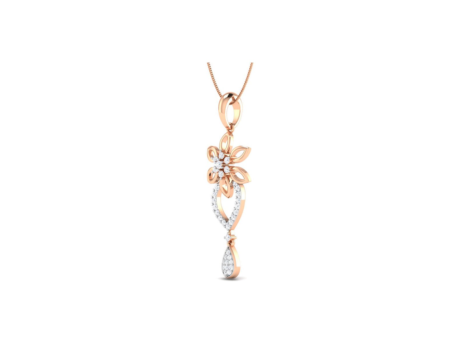 Swirl Diamond Pendant - zivar.in