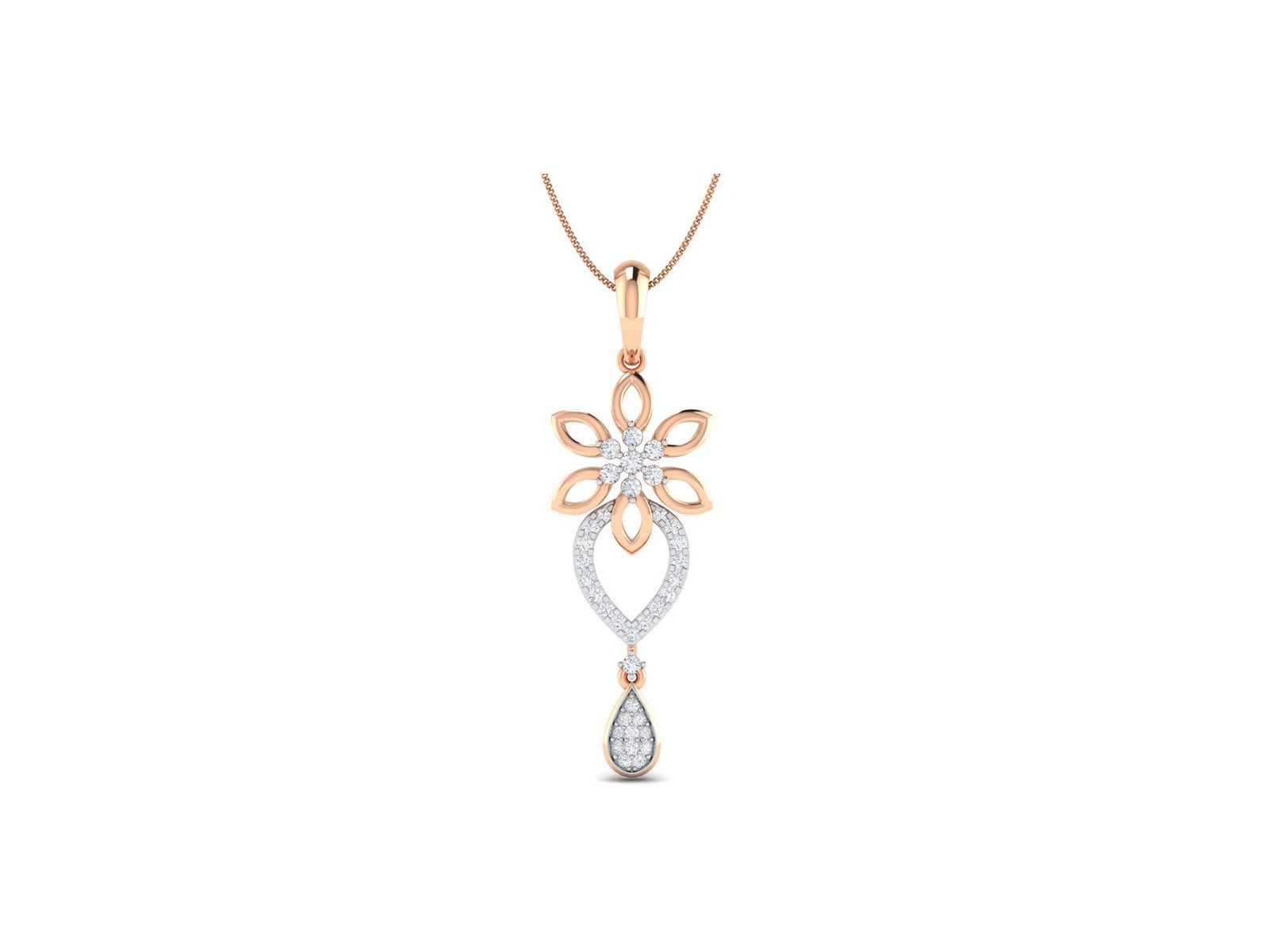 Swirl Diamond Pendant - zivar.in
