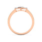 Stylish terri diamond ring in 18K solid rose gold with 28 certified round diamonds - Zivar.in