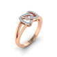 Stylish terri diamond ring in 18K solid rose gold with 28 certified round diamonds - Zivar.in