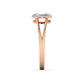 Stylish terri diamond ring in 18K solid rose gold with 28 certified round diamonds - Zivar.in
