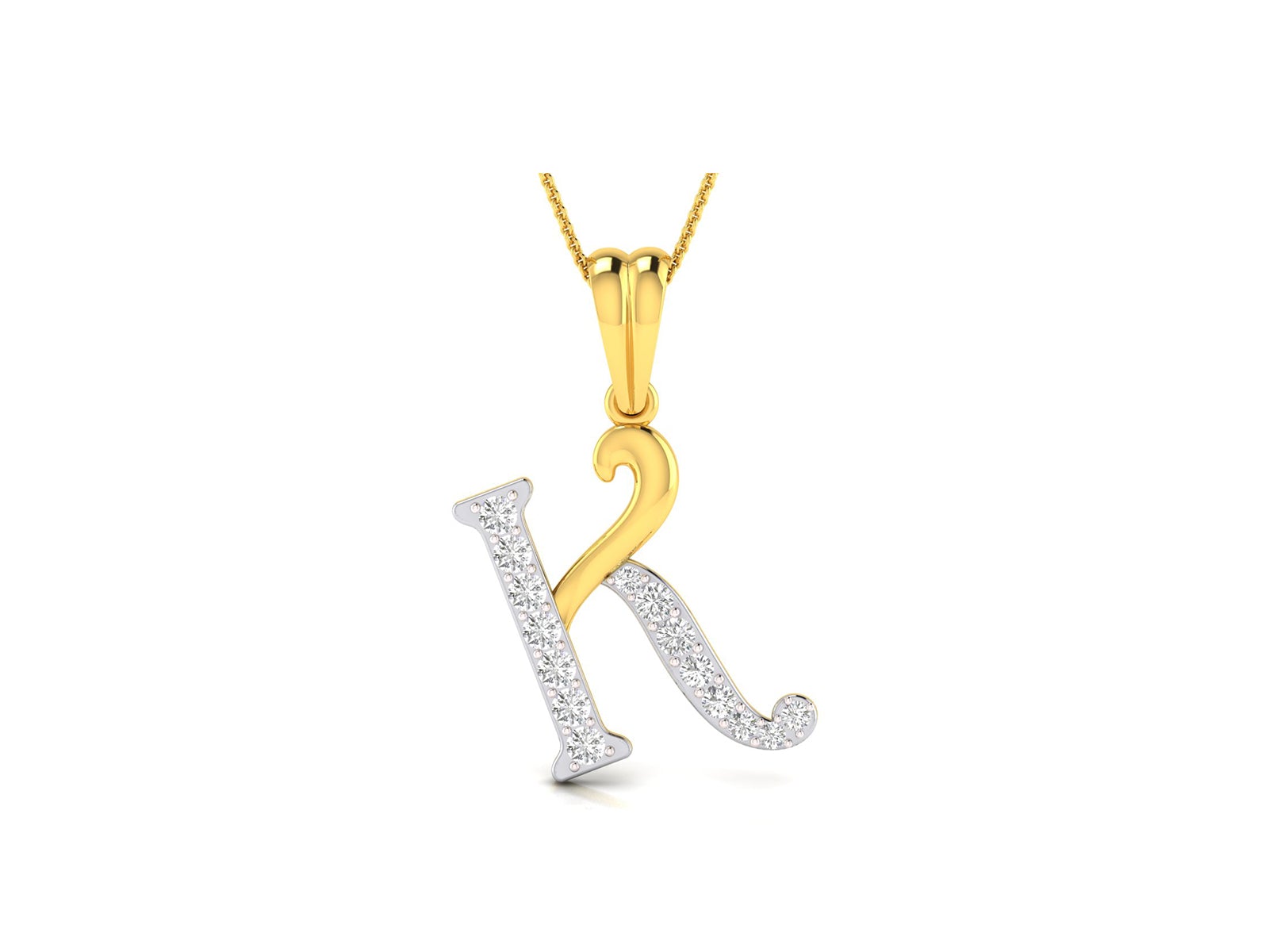 THE K ALPHA DIAMOND PENDANT - zivar.in