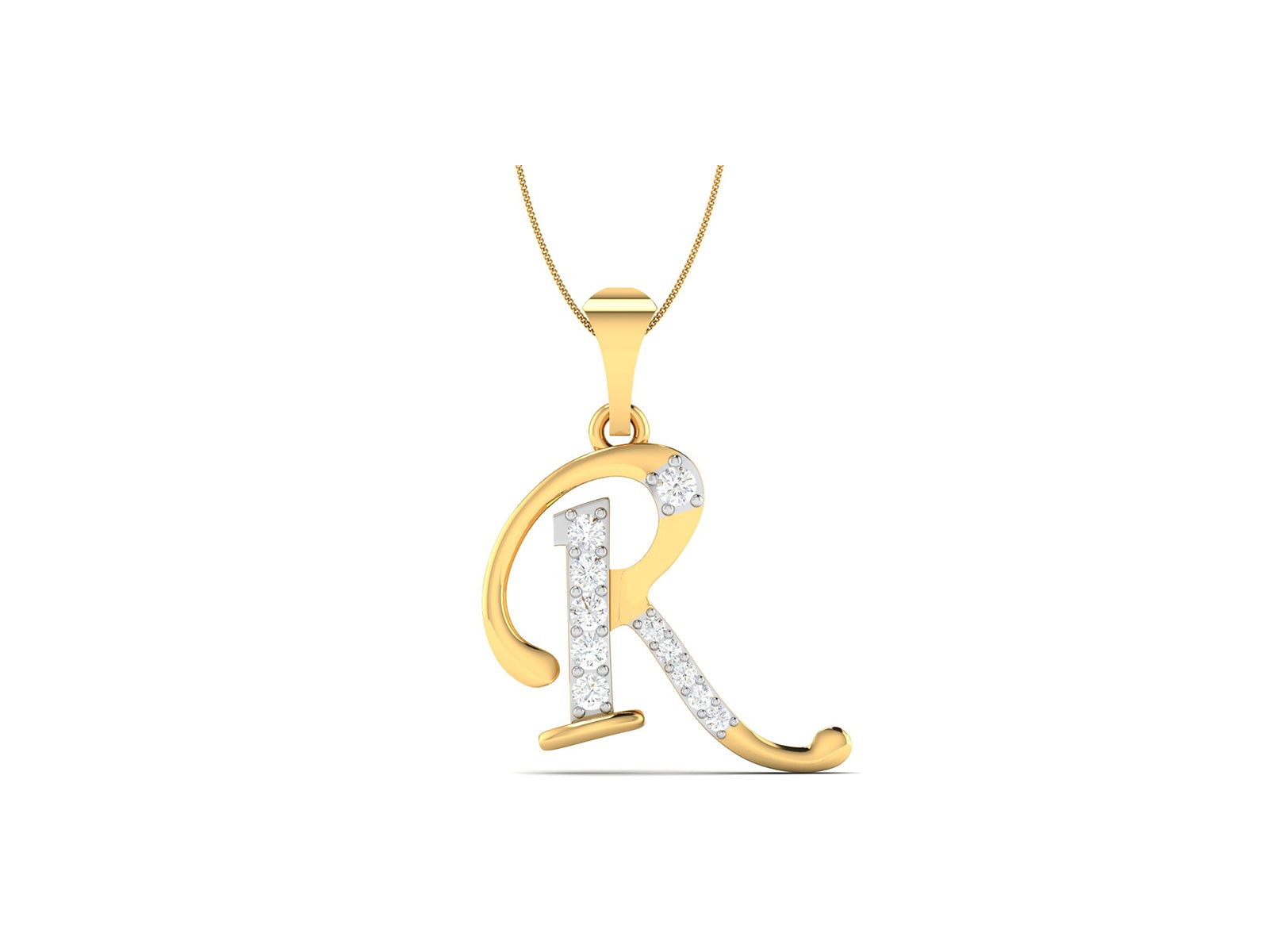 THE R ALPHA DIAMOND PENDANT - zivar.in