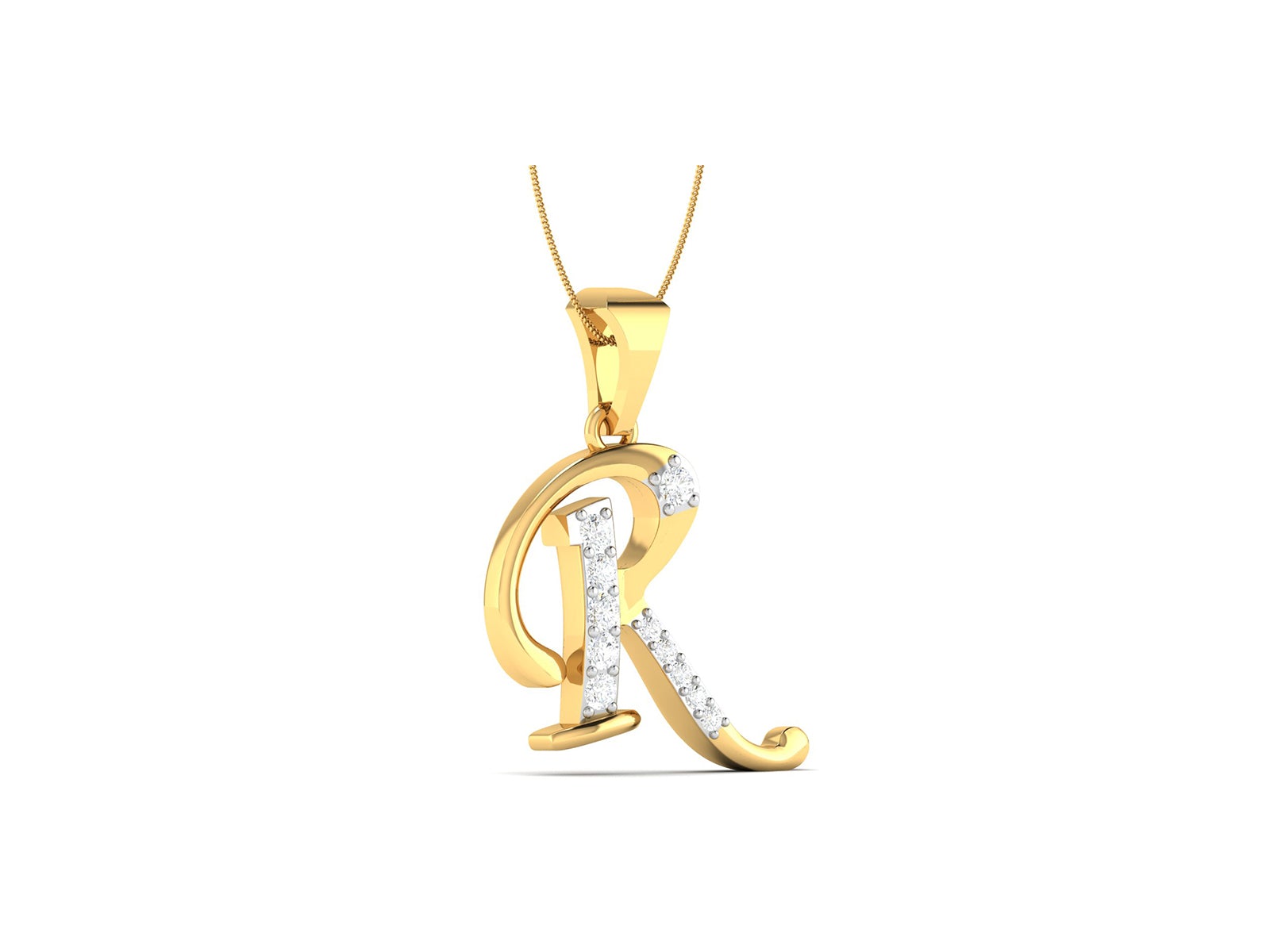 THE R ALPHA DIAMOND PENDANT - zivar.in