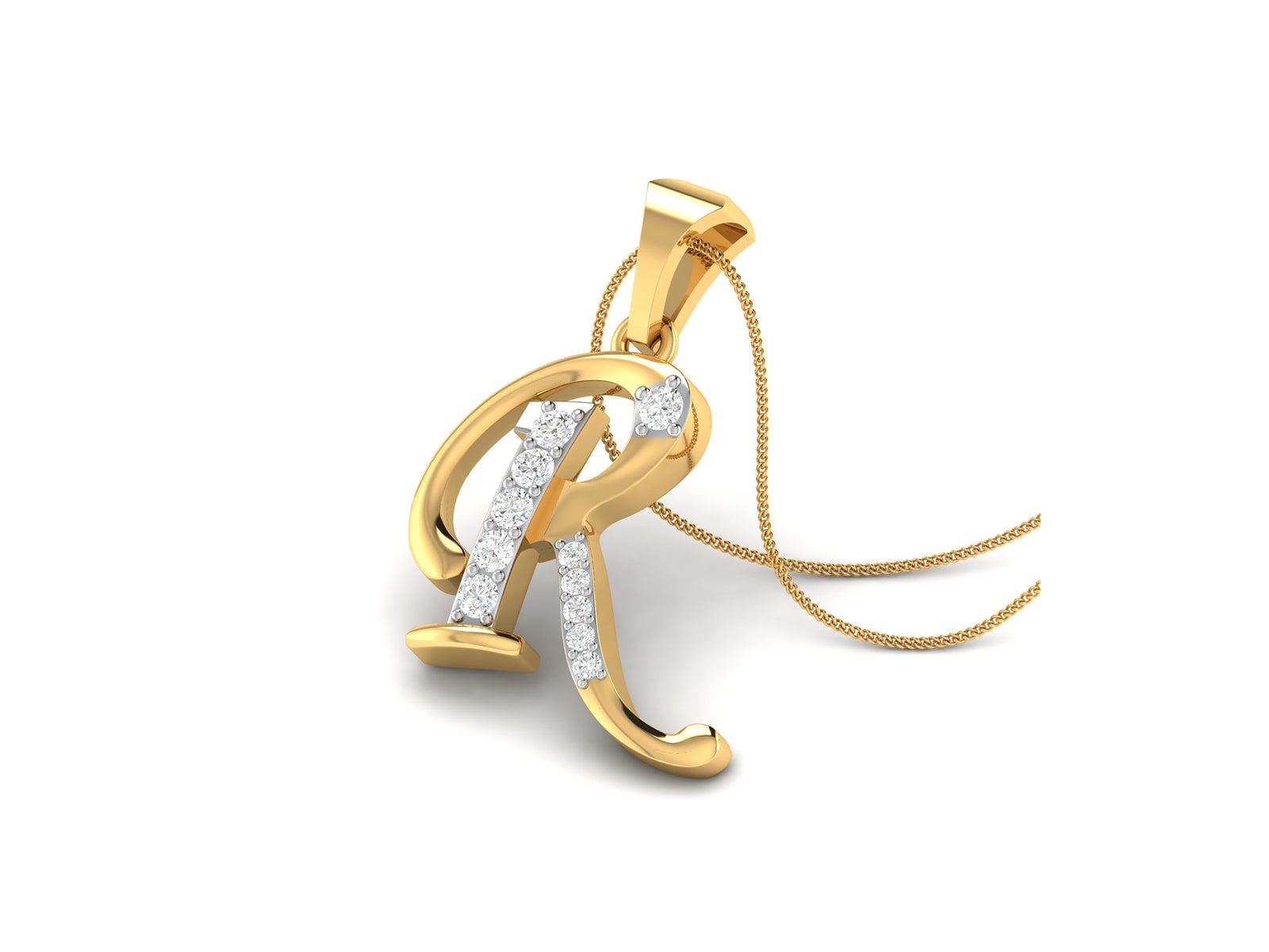 THE R ALPHA DIAMOND PENDANT - zivar.in