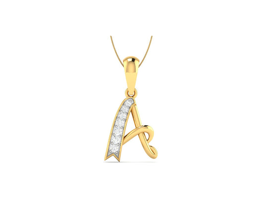 THE SIGN A ALPHA DIAMOND PENDANT - zivar.in