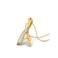 THE SIGN A ALPHA DIAMOND PENDANT - zivar.in