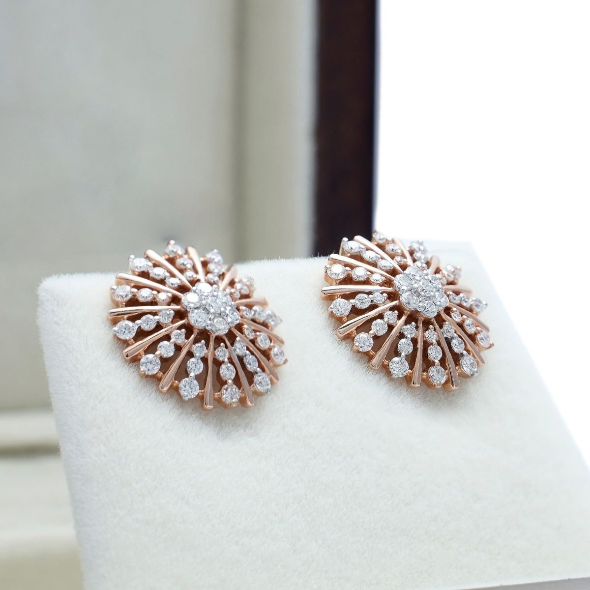 Tiffany Victoria® diamond vine earrings in platinum, small. | Tiffany & Co.