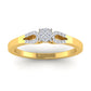 Elegant tyra diamond ring in 18K yellow gold with 27 certified round diamonds - Zivar.in