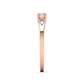 Elegant tyra diamond ring in 18K rose gold with 27 certified round diamonds - Zivar.in