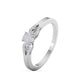 Elegant tyra diamond ring in 18K white gold with 27 certified round diamonds - Zivar.in