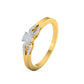 Elegant tyra diamond ring in 18K yellow gold with 27 certified round diamonds - Zivar.in