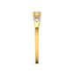 Elegant tyra diamond ring in 18K yellow gold with 27 certified round diamonds - Zivar.in