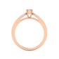 Elegant tyra diamond ring in 18K rose gold with 27 certified round diamonds - Zivar.in