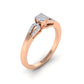 Elegant tyra diamond ring in 18K rose gold with 27 certified round diamonds - Zivar.in