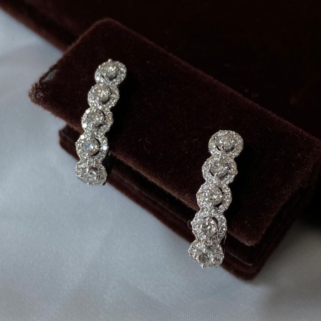 Veena Diamond Earrings - zivar.in