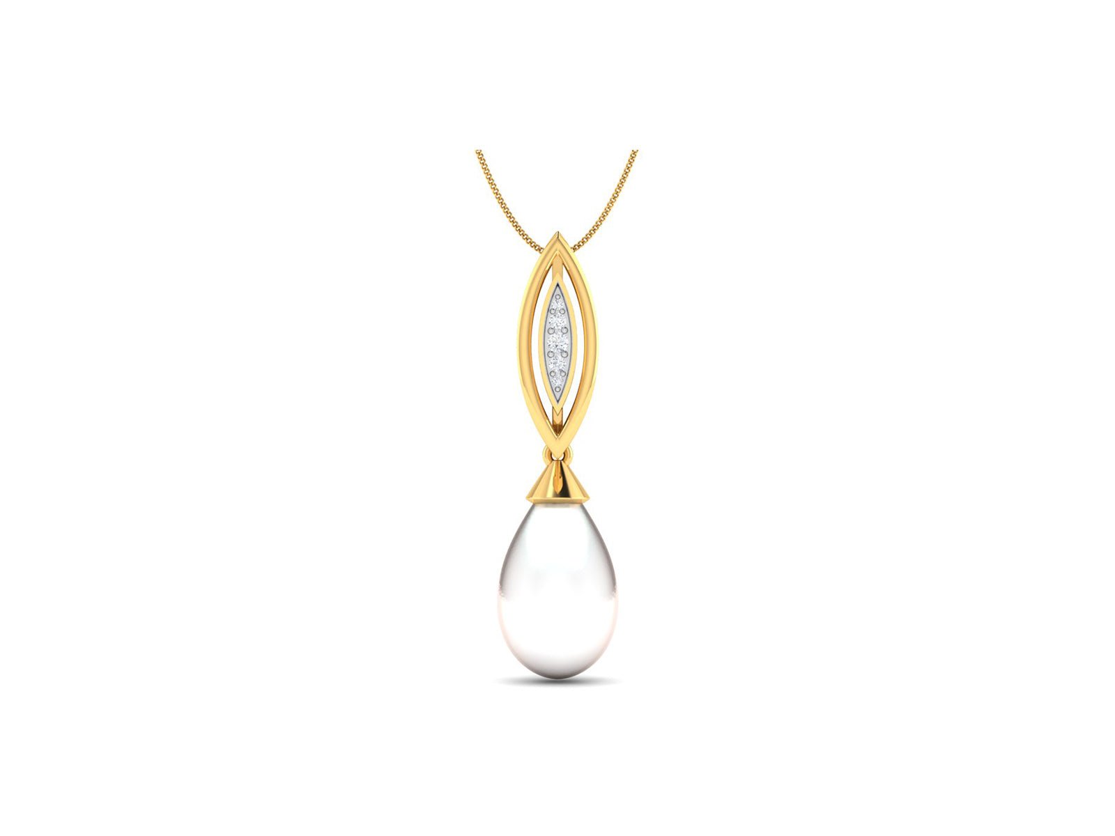 White Revolt Diamond Pendant - zivar.in