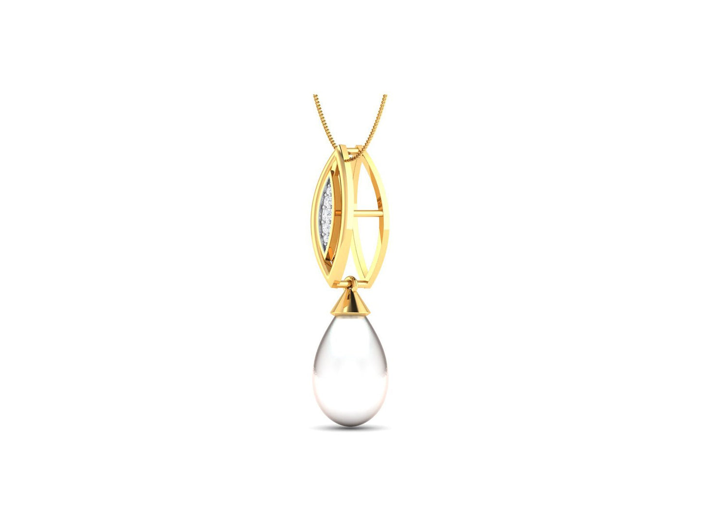 White Revolt Diamond Pendant - zivar.in