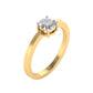 18KT gold diamond ring with 7 round-cut diamonds for women – Zivar Jewellery