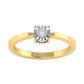 18KT gold diamond ring with 7 round-cut diamonds for women – Zivar Jewellery
